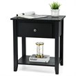 Pemberly Row Nightstand/Bedside Table/Sofa Table/End Table/Accent Table Black