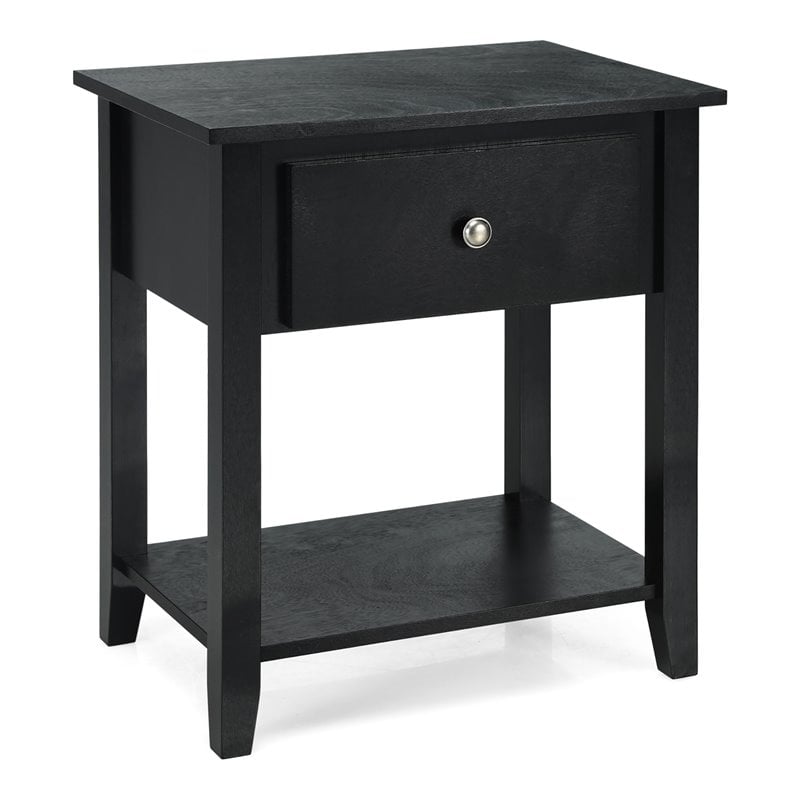 Pemberly Row Nightstand/Bedside Table/Sofa Table/End Table/Accent Table Black
