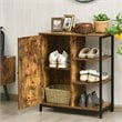 Pemberly Row Storage Cabinet Multipurpose Freestanding Cupboard in Brown/Black
