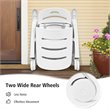 Pemberly Row PP 5-Position Adjustable Folding Lounge Chair with Wheels in White
