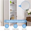 Pemberly Row Freestanding Kitchen Bathroom Storage Linen Tower Cabinet in White