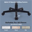 Pemberly Row Nylon Mid-Back Mesh Office Chair w/ Lumbar Support in Black