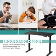 Pemberly Row Electric Adjustable Workstation Standing Desk with Control in Black