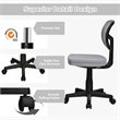 Pemberly Row Sponge and Plastic Adjustable Swivel Armless Office Chair in Gray