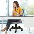 Pemberly Row Sponge and Plastic Adjustable Swivel Armless Office Chair in Gray