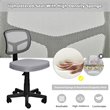Pemberly Row Sponge and Plastic Adjustable Swivel Armless Office Chair in Gray