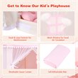 Pemberly Row Large Kids Play Tent/Playhouse Children/Castle Fairy Tent-Mat Pink