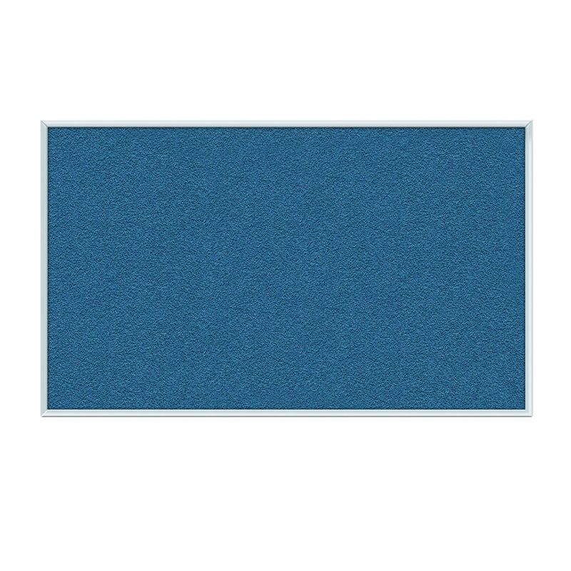 Pemberly Row Vinyl 2' x 3' Bulletin Board with Aluminum Frame in Ocean Blue
