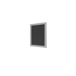 Pemberly Row 36&quotx30&quot 1-Door Silver Aluminum Frame Vinyl Letterboard - Black