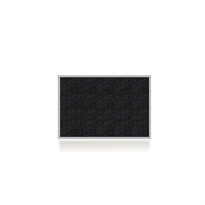Pemberly Row 3' x 4' Rubber Bulletin Board with Aluminum Frame in Multi-Color