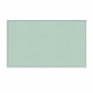Pemberly Row Vinyl 3' x 4' Bulletin Board with Aluminum Frame in Silver