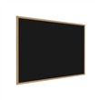 Pemberly Row Wood 3' x 4' Rubber Bulletin Board with Wood Frame in Black