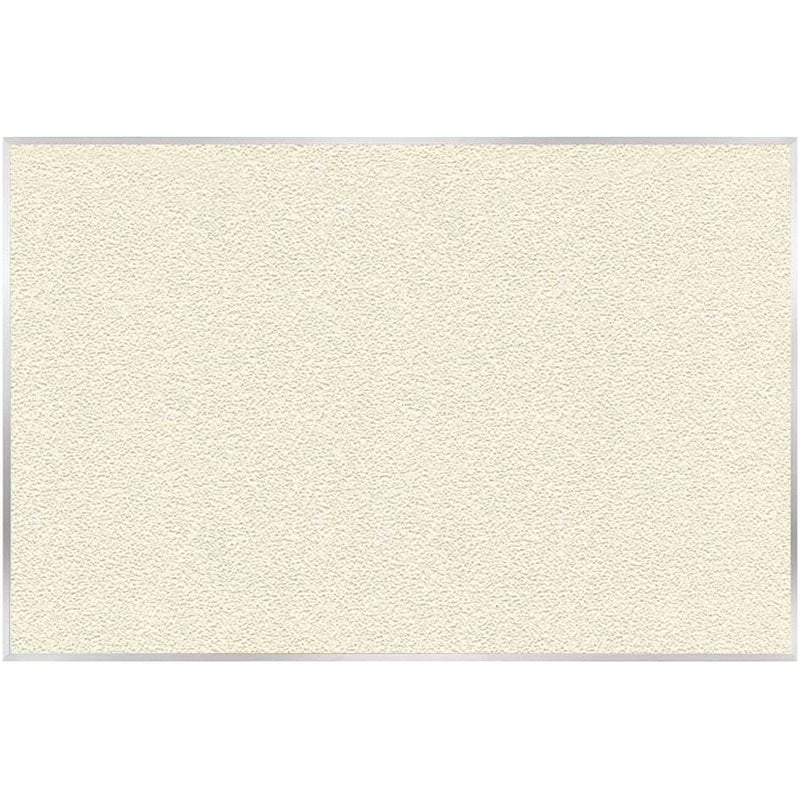 Pemberly Row Vinyl 3' x 5' Bulletin Board with Aluminum Frame in Ivory