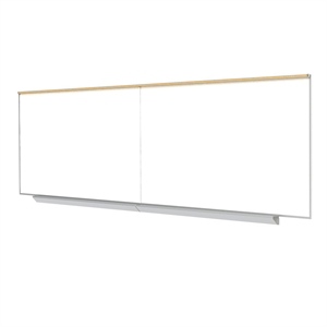 Pemberly Row 4' x 16' Premium Magnetic Whiteboard w/ 1&quot Maprial (2 Adjoined)