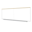 Pemberly Row 4' x 16' Premium Magnetic Whiteboard w/ 1