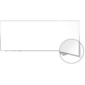 Pemberly Row 48.5&quot x 144.5&quot Aluminum Frame Ceramic Magnetic Whiteboard