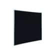 Pemberly Row 4' x 4' Rubber Bulletin Board with Aluminum Frame in Black