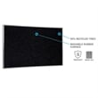Pemberly Row 4' x 5' Rubber Bulletin Board with Aluminum Frame in Black