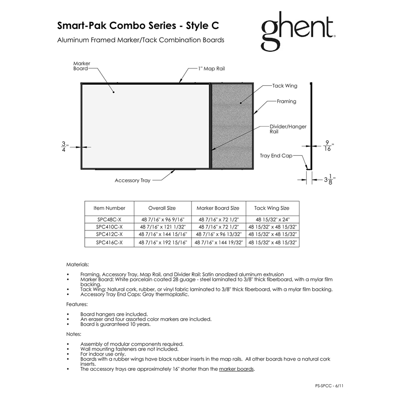 Pemberly Row Wood 4' x 8' Bulletin & Magnetic Whiteboard in Tan