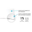 Pemberly Row Vinyl 5' x 10' Magnetic Projection Whiteboard in Gray
