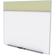 Pemberly Row Vinyl 5' x 10' Bulletin & Magnetic Whiteboard A-Set in Caramel