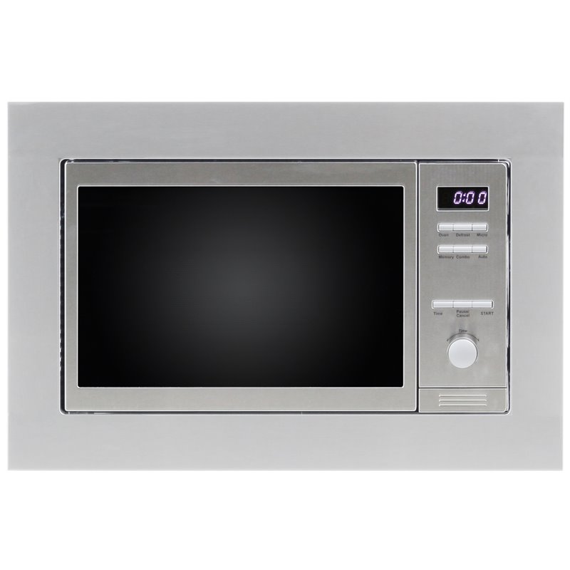 Pemberly Row Contemporary Compact Stainless Steel Microwave Oven Combo