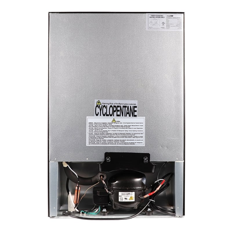 Pemberly Row Contemporary 4.5 cu.ft. Stainless Compact Refrigerator