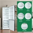 Pemberly Row 11cf Bottom Freezer Refrigerator 24in w/ WINE RACK Stainless 110V