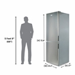 Pemberly Row 11cf Bottom Freezer Refrigerator 24in w/ WINE RACK Stainless 110V
