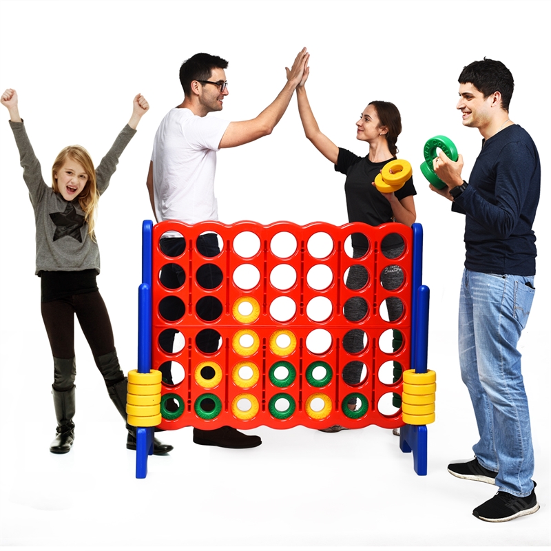 Pemberly Row 4-to-Score 4 in A Row Giant Game Set Kids Adults Fun Red Plastic