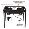Pemberly Row Double Burner Gas Propane Cooker Outdoor Stove Stand BBQ Grill