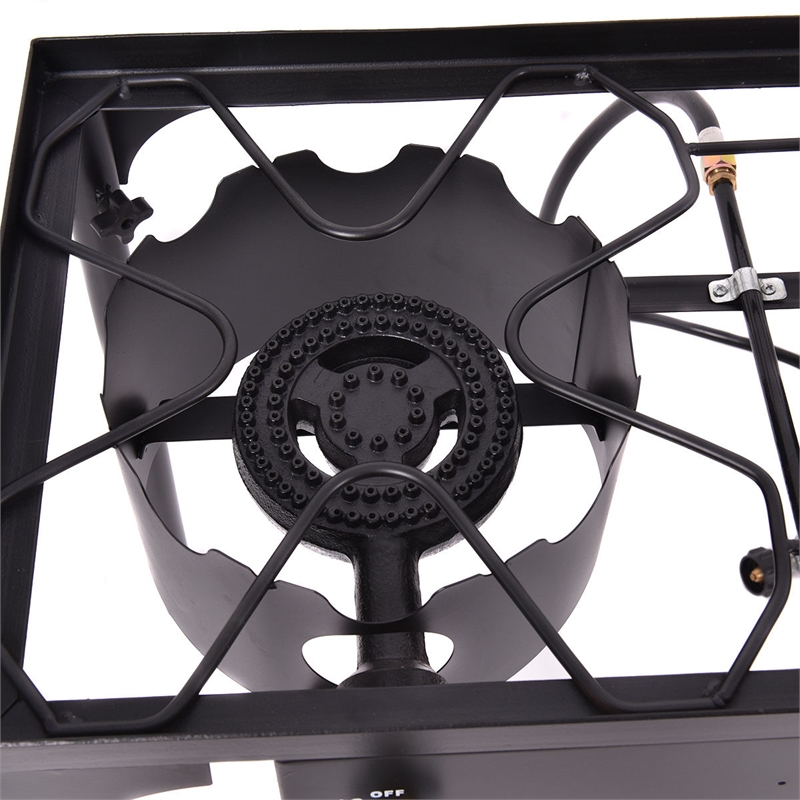 Pemberly Row Double Burner Gas Propane Cooker Outdoor Stove Stand BBQ Grill