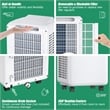 Pemberly Row Portable Air Conditioner Dehumidifier Remote Function White Plastic
