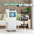 Pemberly Row Portable Air Conditioner Dehumidifier Remote Function White Plastic