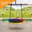 Pemberly Row 40'' Flying Tree Swing Indoor Outdoor Play Set Colorful Fabric