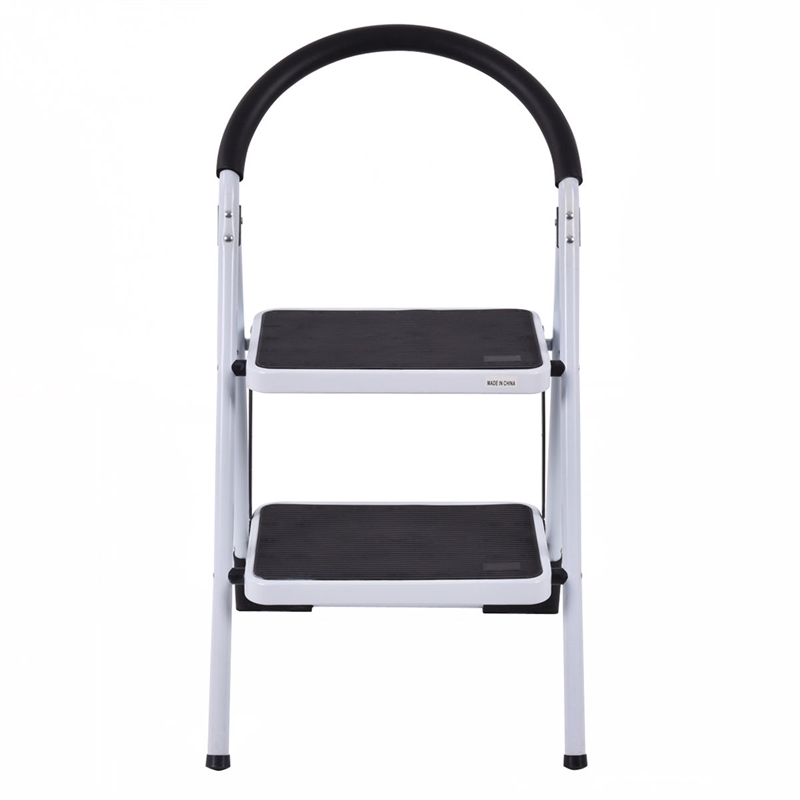 Pemberly Row 2 Step Ladder Folding Stool Heavy Duty 330Lbs Capacity Lightweight