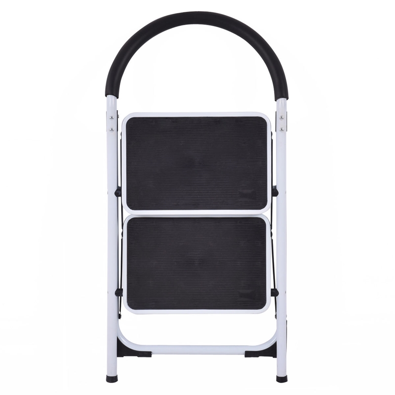 Pemberly Row 2 Step Ladder Folding Stool Heavy Duty 330Lbs Capacity Lightweight