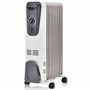 Pemberly Row 1500W Electric Oil Filled Radiator Space Heater Thermostat Room