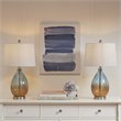 Pemberly Row Contemporary Glass and Fabric Table Lamps in Blue (Set of 2)