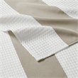 Pemberly Row Traditional Polyester Fabric Spa Waffle Shower Curtain in Brown