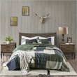 Pemberly Row 3-Pc Farmhouse 100 Percent Cotton Mill Creek Quilt Mini Set - Green