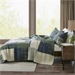 Pemberly Row 3-Pc Farmhouse 100 Percent Cotton Mill Creek Quilt Mini Set - Green