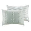 Pemberly Row 3-Piece Modern 100 Percent Cotton Jacquard Comforter Set in Blue