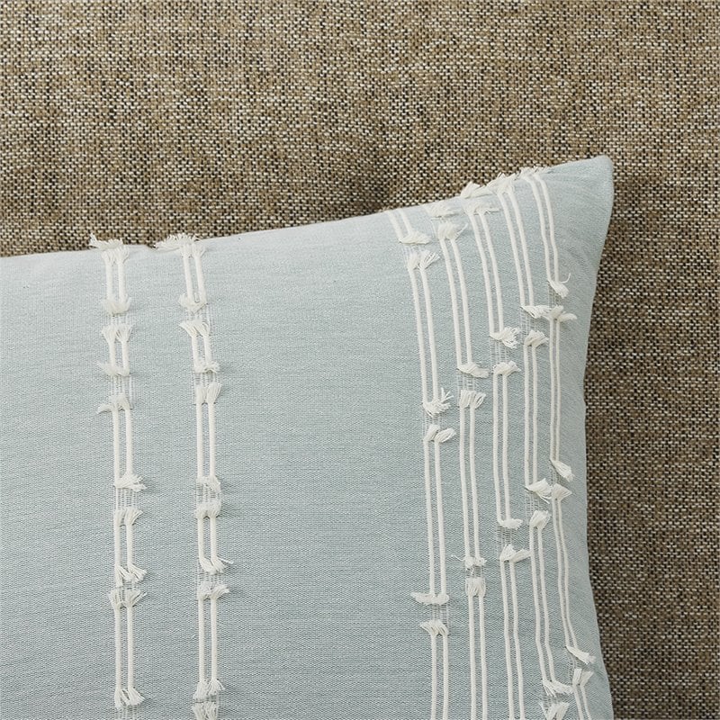 Pemberly Row 3-Piece Modern 100 Percent Cotton Jacquard Comforter Set in Blue