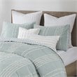 Pemberly Row 3-Piece Modern 100 Percent Cotton Jacquard Comforter Set in Blue