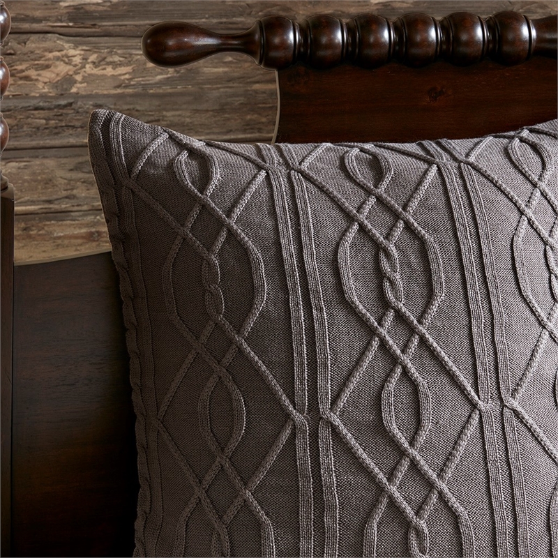 Pemberly Row 9-Piece Cotton Urban Cabin Comforter Set in Brown