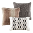Pemberly Row 9-Piece Cotton Urban Cabin Comforter Set in Brown