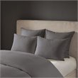 Pemberly Row 3-Piece Polyester Yarn Dyed Full/Queen Duvet Cover Set in Gray