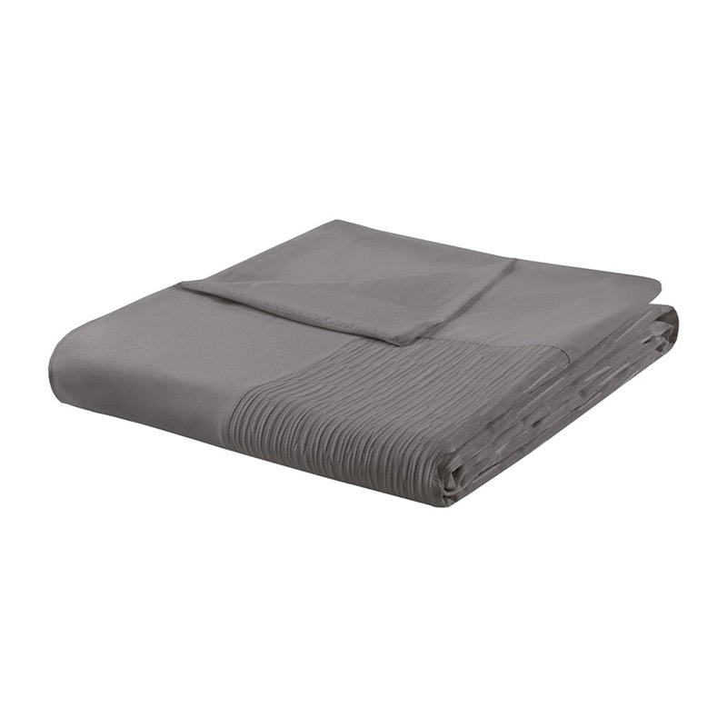 Pemberly Row 3-Piece Polyester Yarn Dyed Full/Queen Duvet Cover Set in Gray