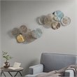 Pemberly Row Transitional Metal Wall Decor in Multi-Color (Set of 2)